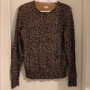 Cheetah print cardigan sweater from the LOFT